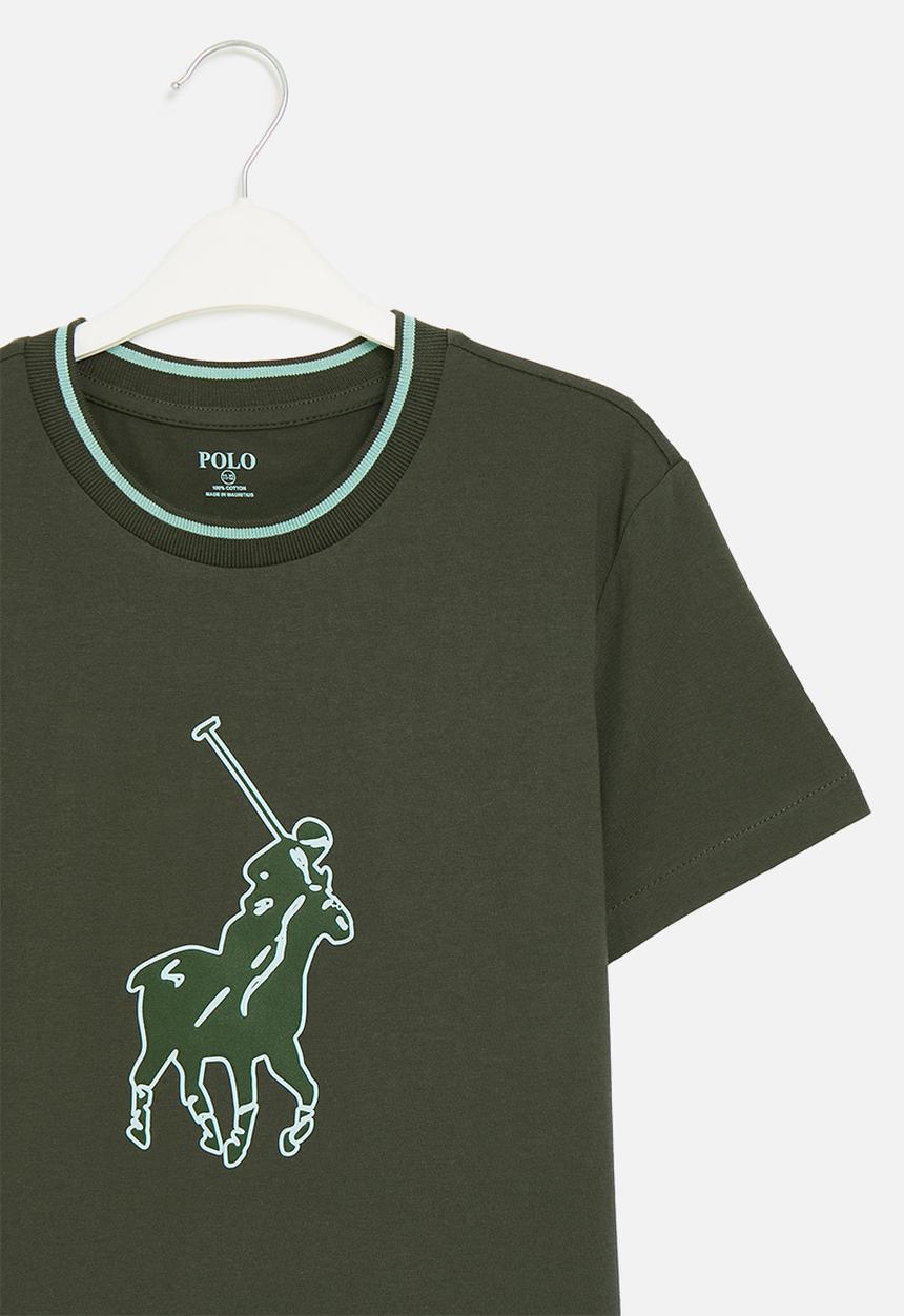 POLO - Boys cameron printed short sleeve tee - olive