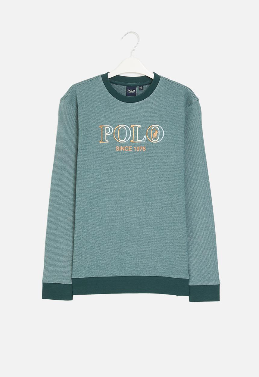 POLO - Boys damian long sleeve tee - teal