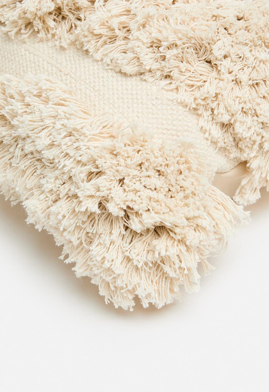 Sixth Floor - Shaggy cushion cover- Natural