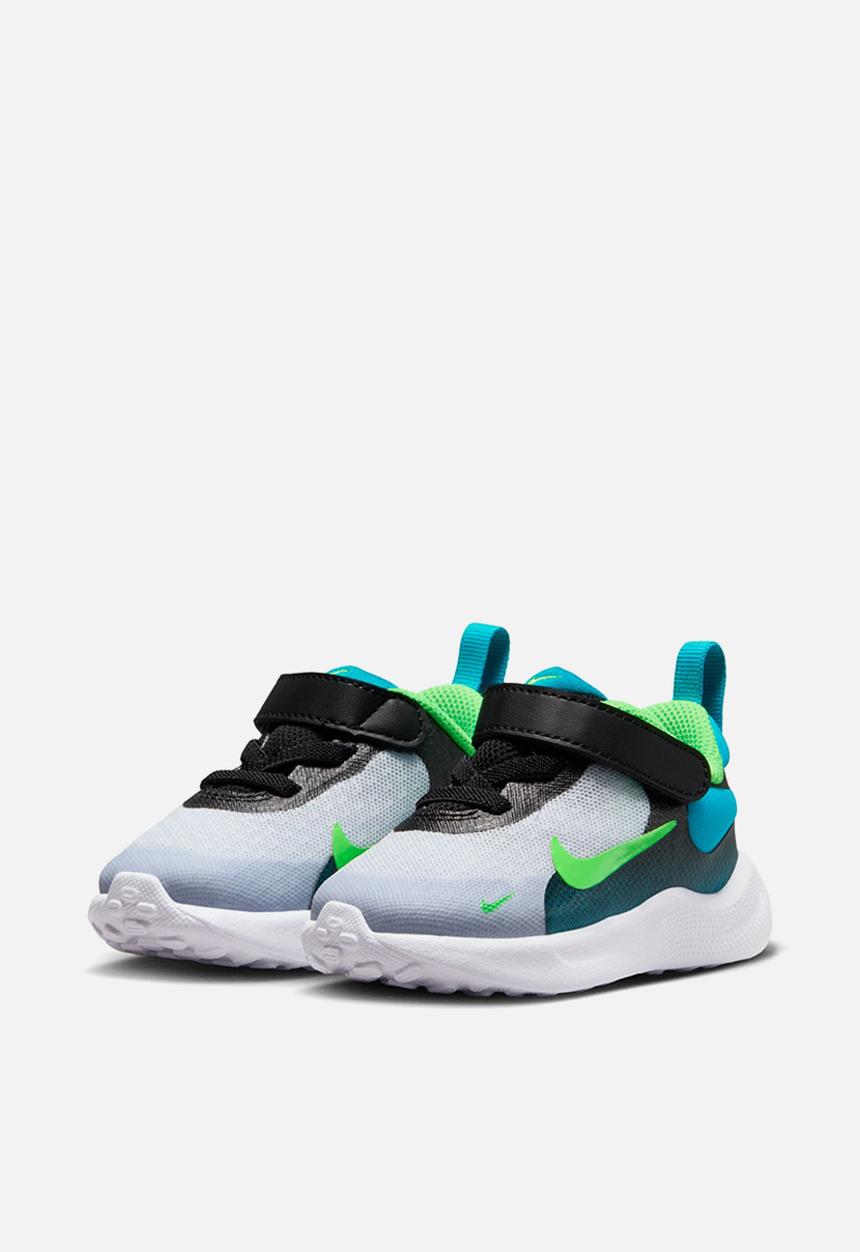 Nike - Nike Revolution 7 TD - Black/Green Strike-Football Grey