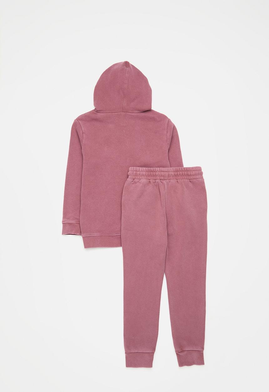 Cotton On - Multipack milo hoodie & marlo trackpant - vintage berry pigment dye