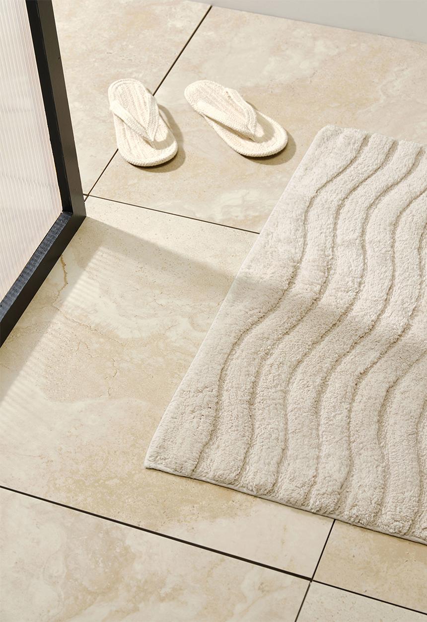 Linen House - Tamber bathmat - moonbeam