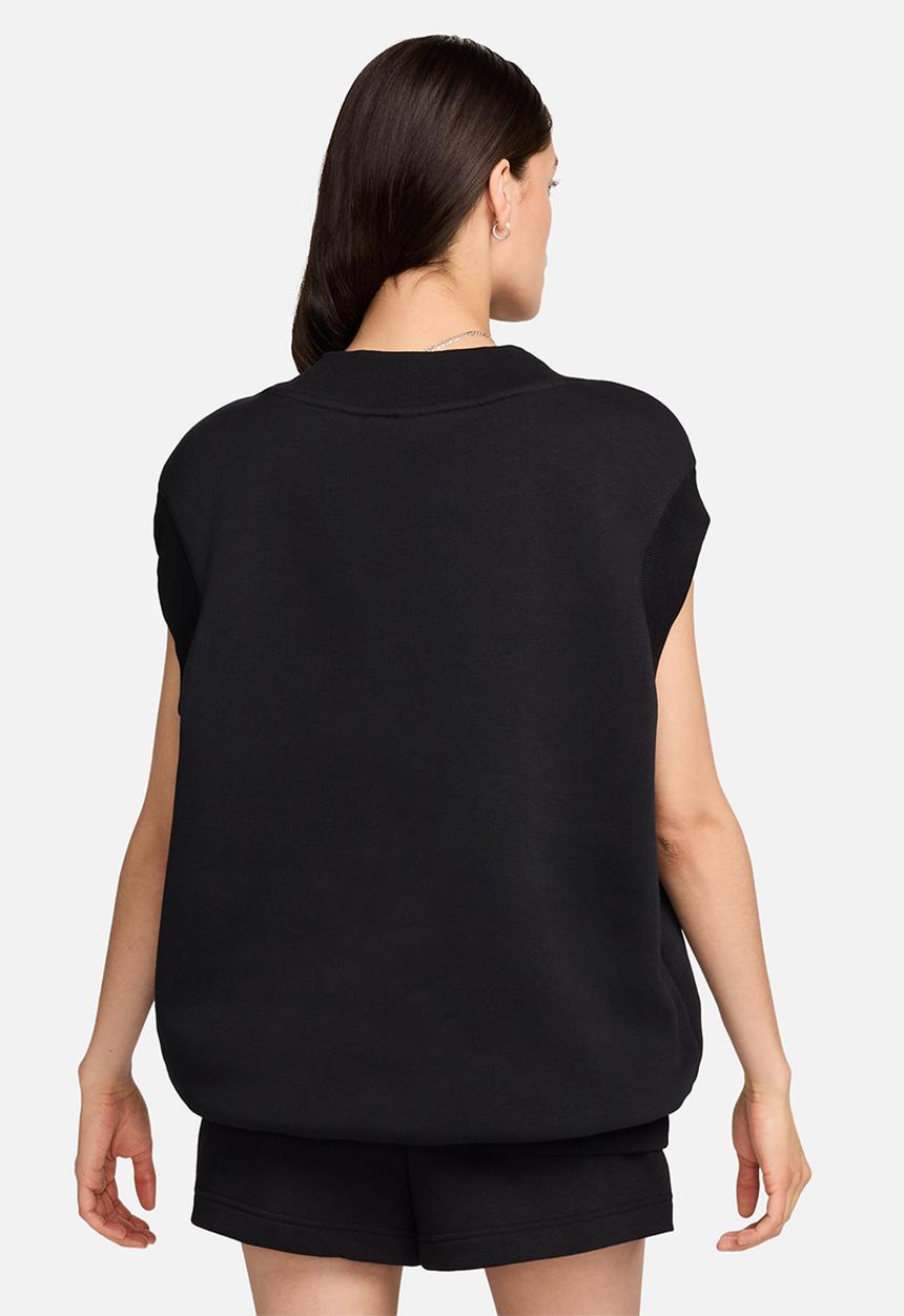 Nike - W nsw phnx flc slvls v-neck - black/sail