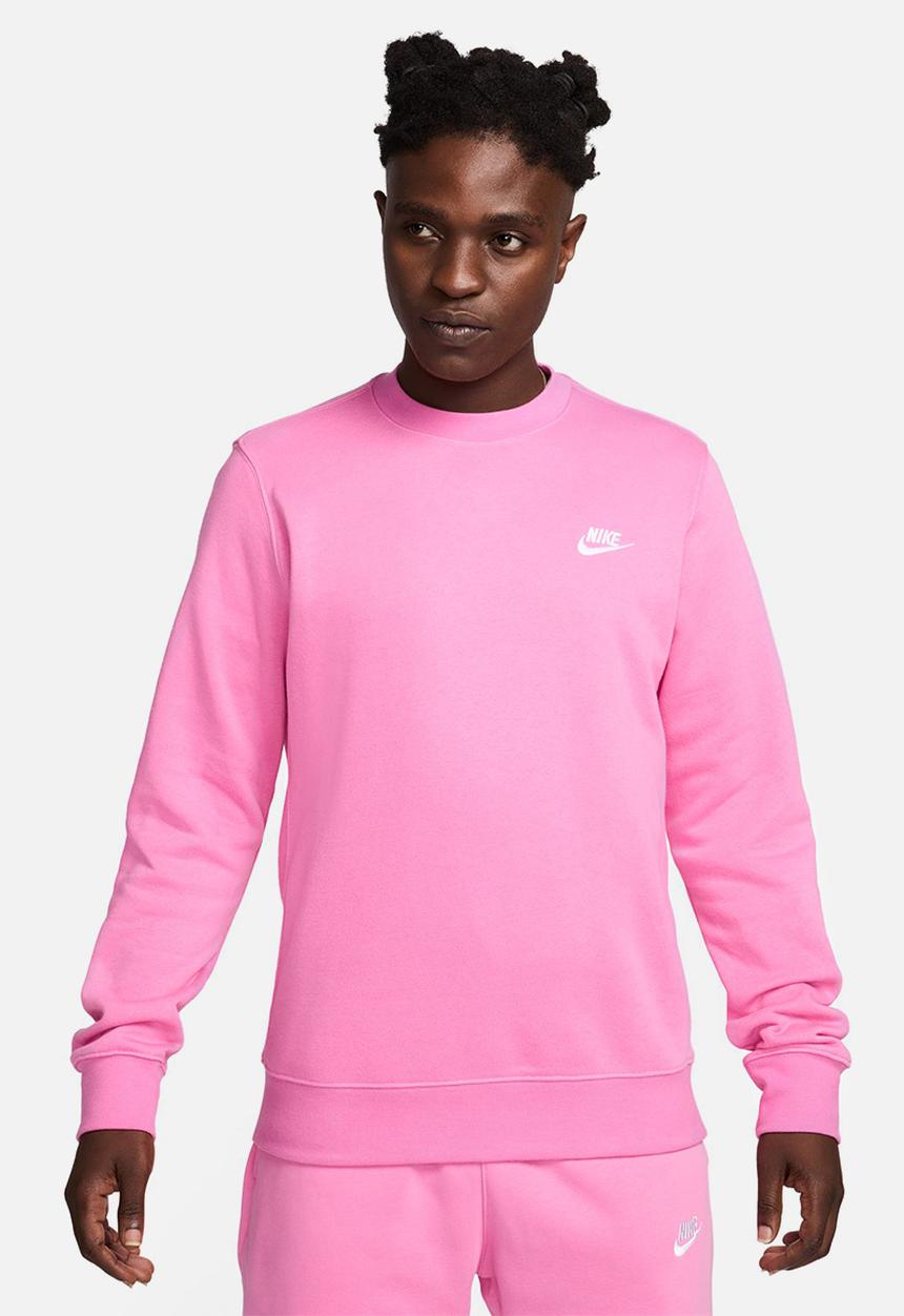 Nike - NSW Club Fleece Crew - Playful Pink/White