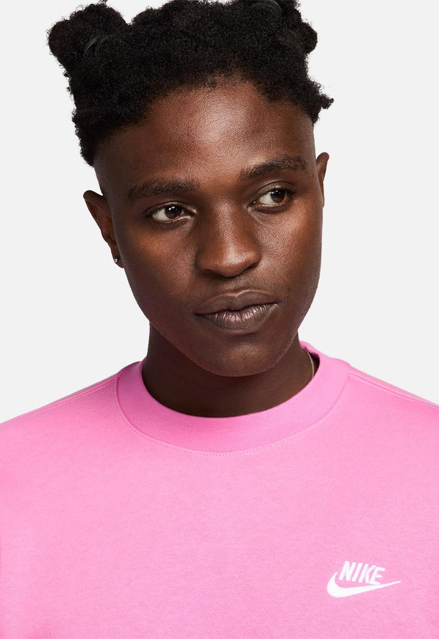 Nike - NSW Club Fleece Crew - Playful Pink/White