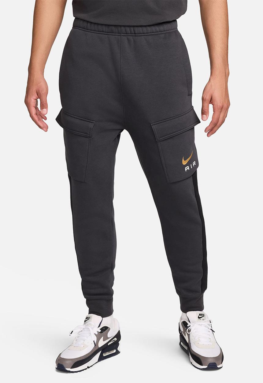 Nike - NSW Nike Air  Fleece Cargo Trousers - dk smoke grey/black