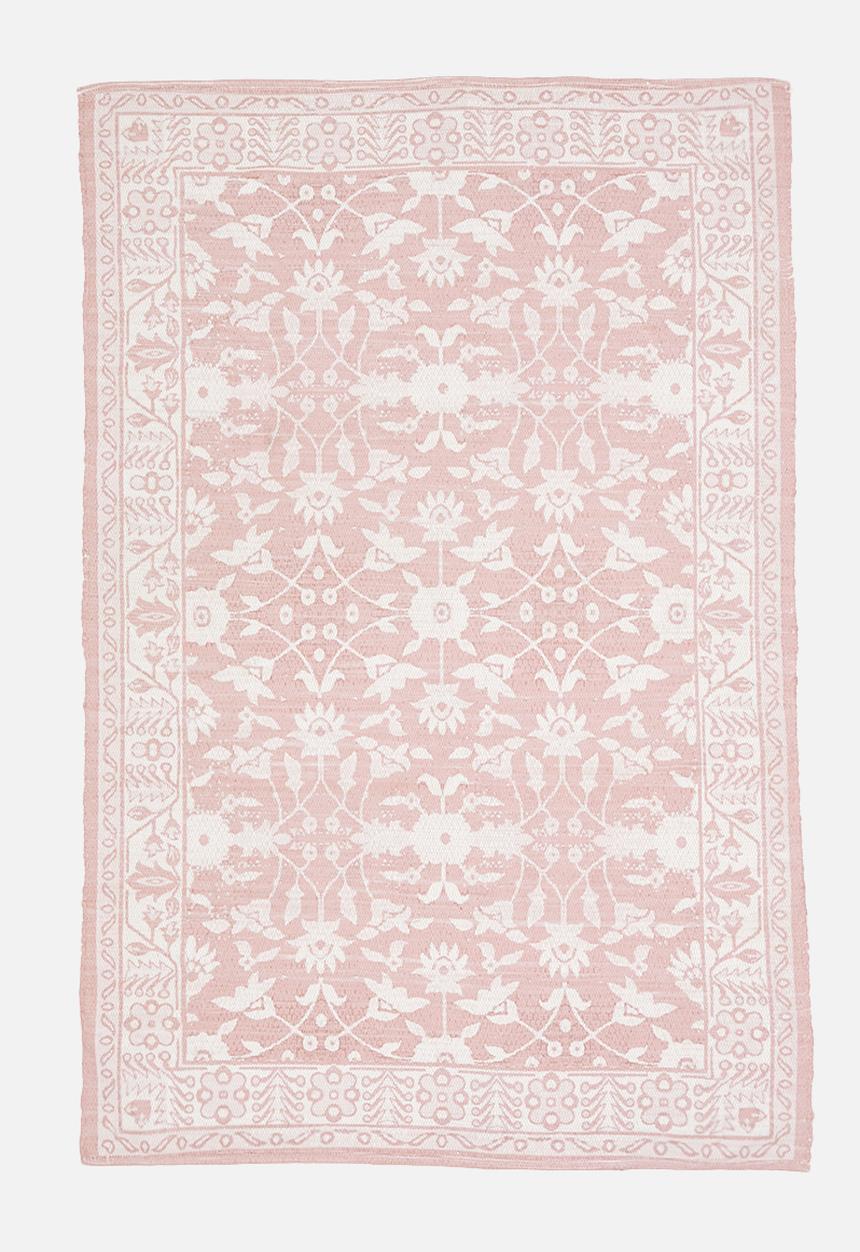 Sixth Floor - Playful antique printed rug - blush