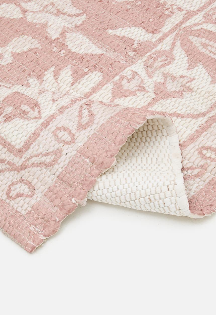 Sixth Floor - Playful antique printed rug - blush