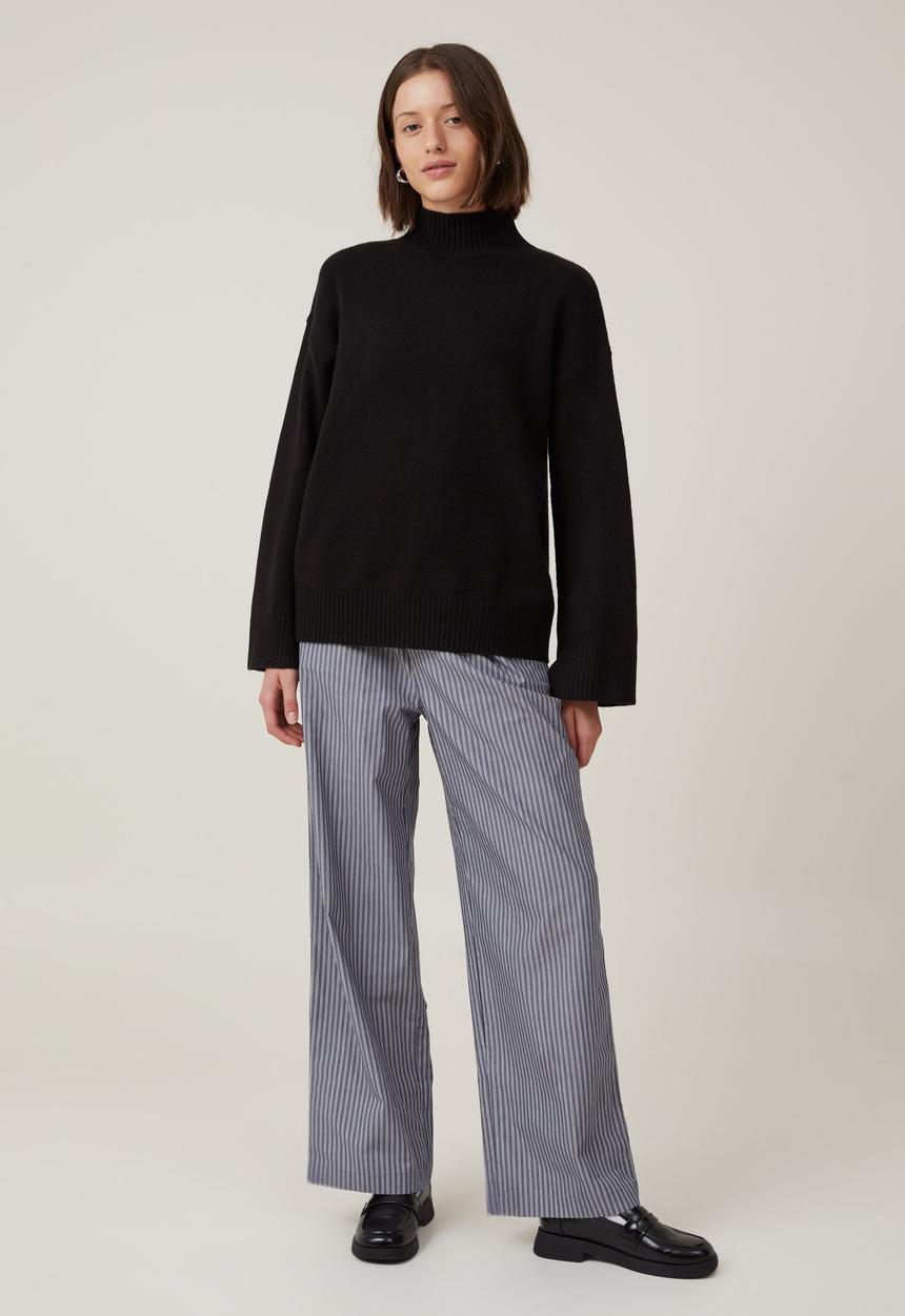 Cotton On - Luxe Mock Neck - Black