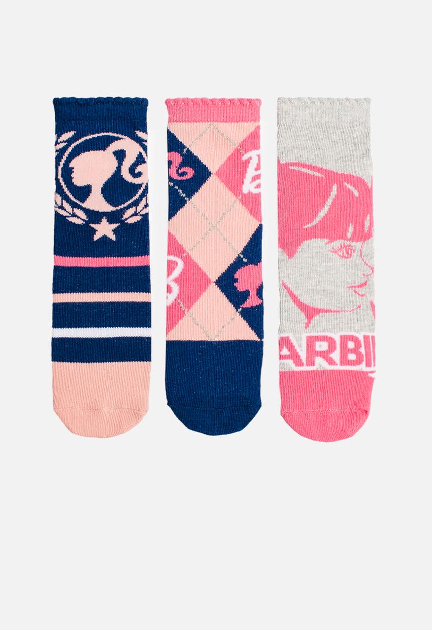 Character Group - Barbie 3 pack socks - pink