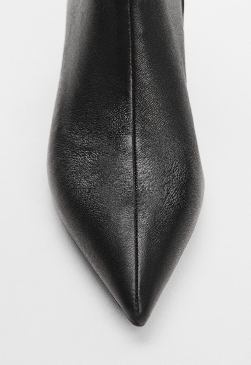 MANGO - Dadly kitten heel ankle boot - black