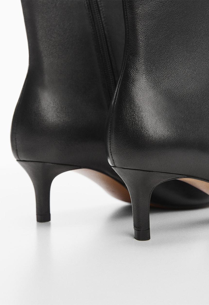 MANGO - Dadly kitten heel ankle boot - black