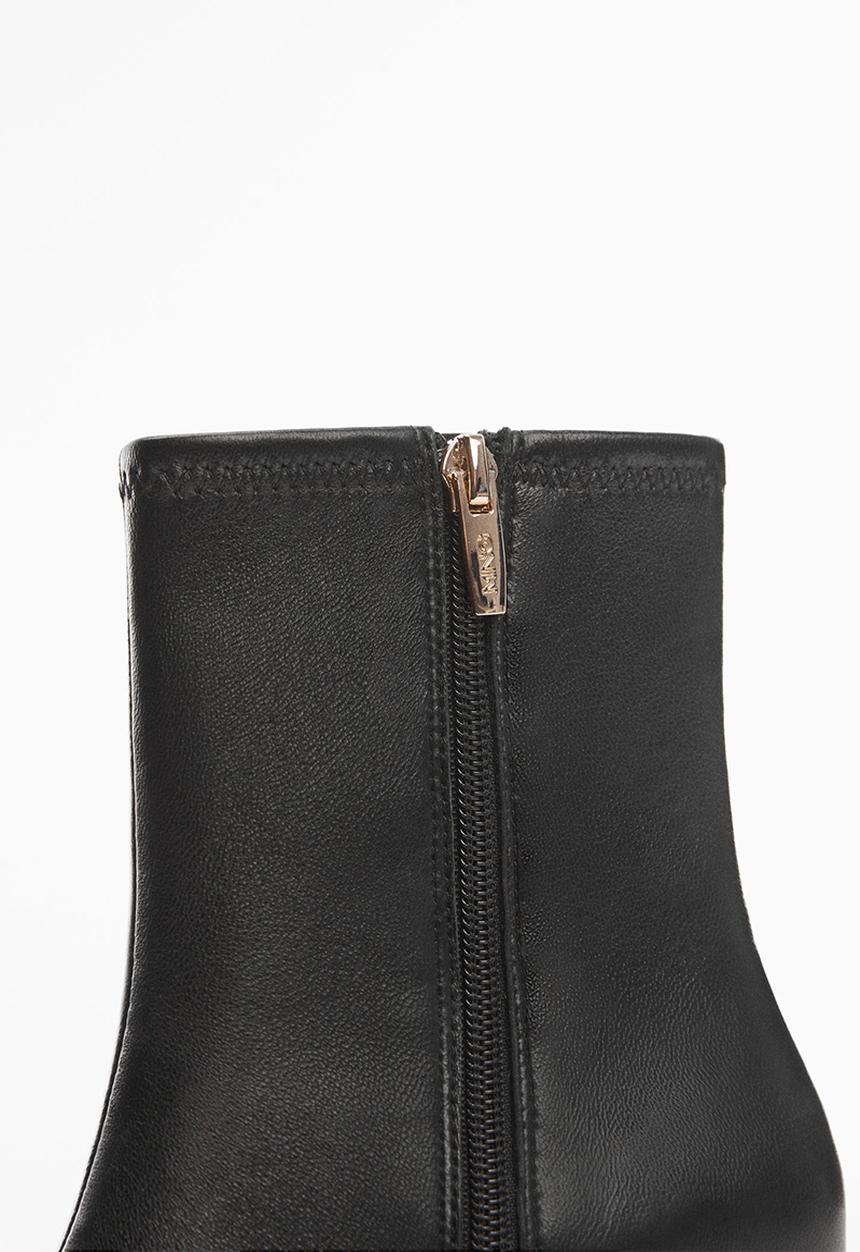 MANGO - Dadly kitten heel ankle boot - black