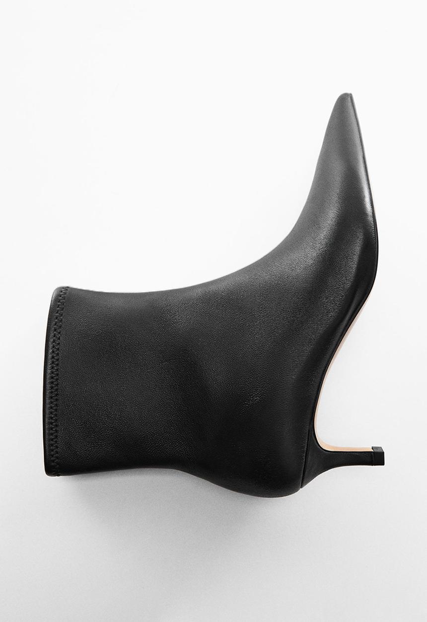MANGO - Dadly kitten heel ankle boot - black