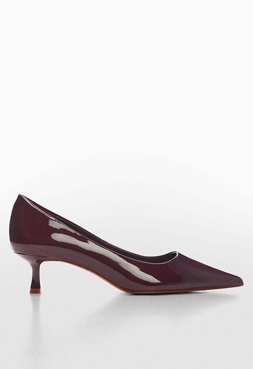 MANGO - Rocky kitten heel court - dark red