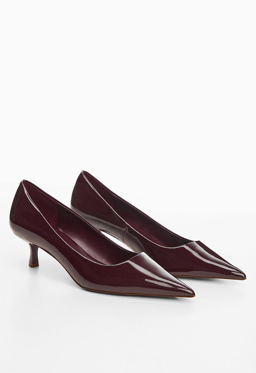 MANGO - Rocky kitten heel court - dark red