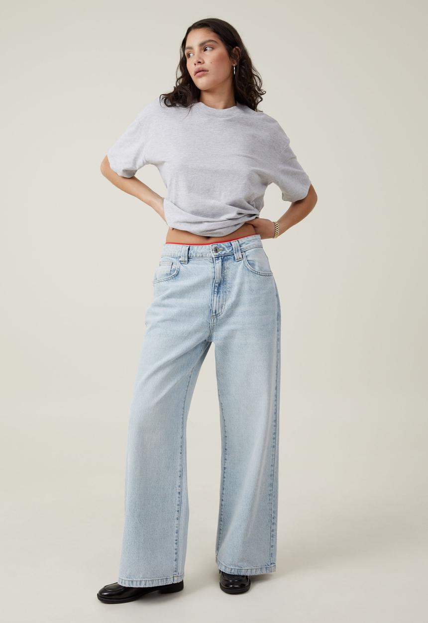 Cotton On - Super Baggy Jean - Palm Blue