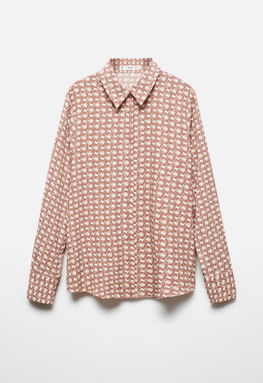 MANGO - Plus shirt basic - dark red