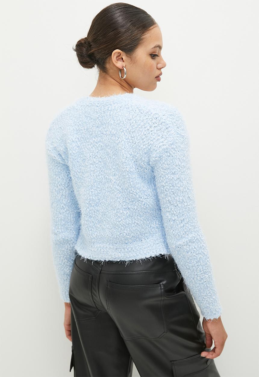 Fluffy cardi - light blue