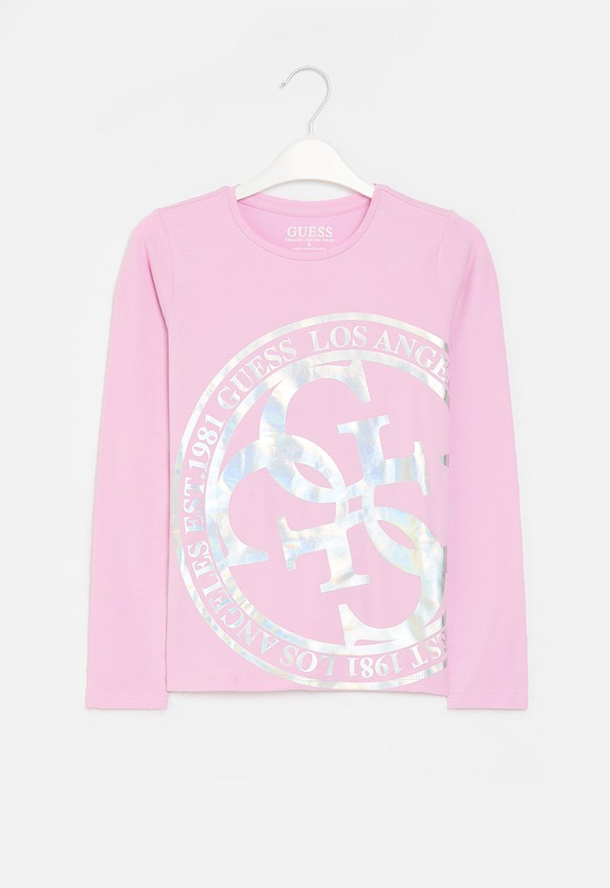 GUESS - Ls t-shirt - soft rose