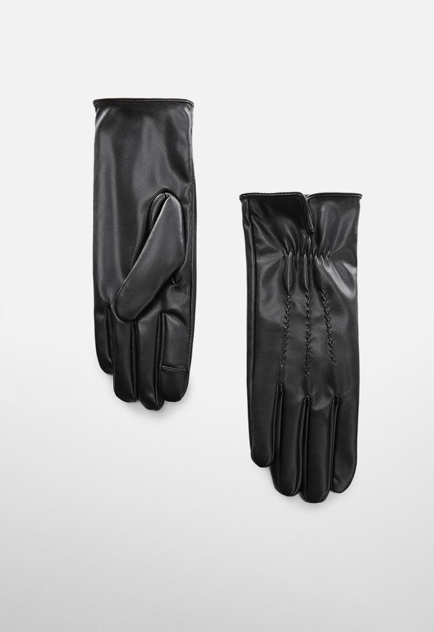 MANGO - Gloves octavia - Black