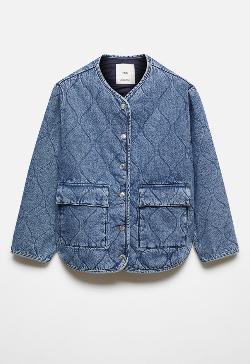 MANGO - Plus Jacket Sugar - Open-Blue