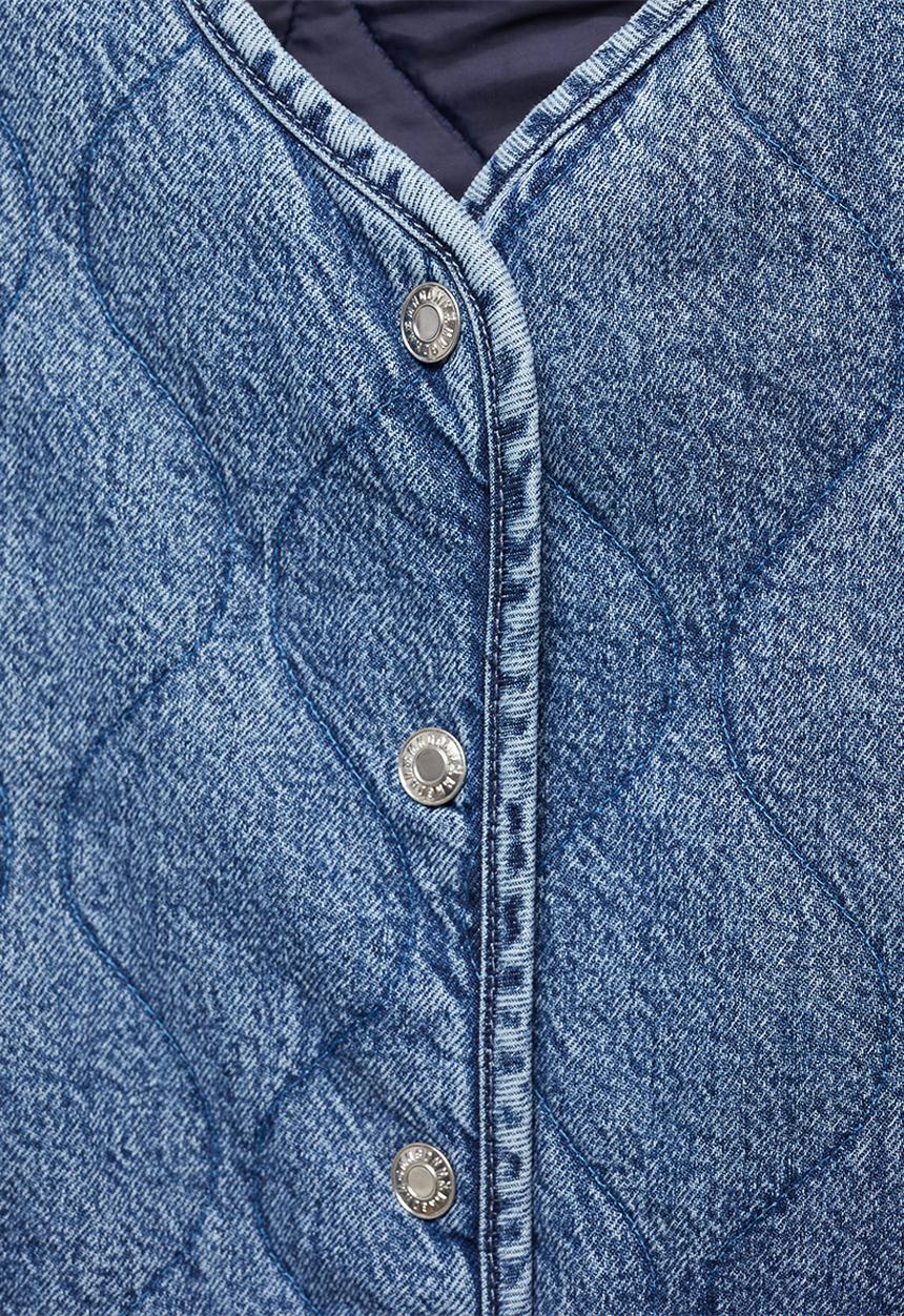 MANGO - Plus Jacket Sugar - Open-Blue