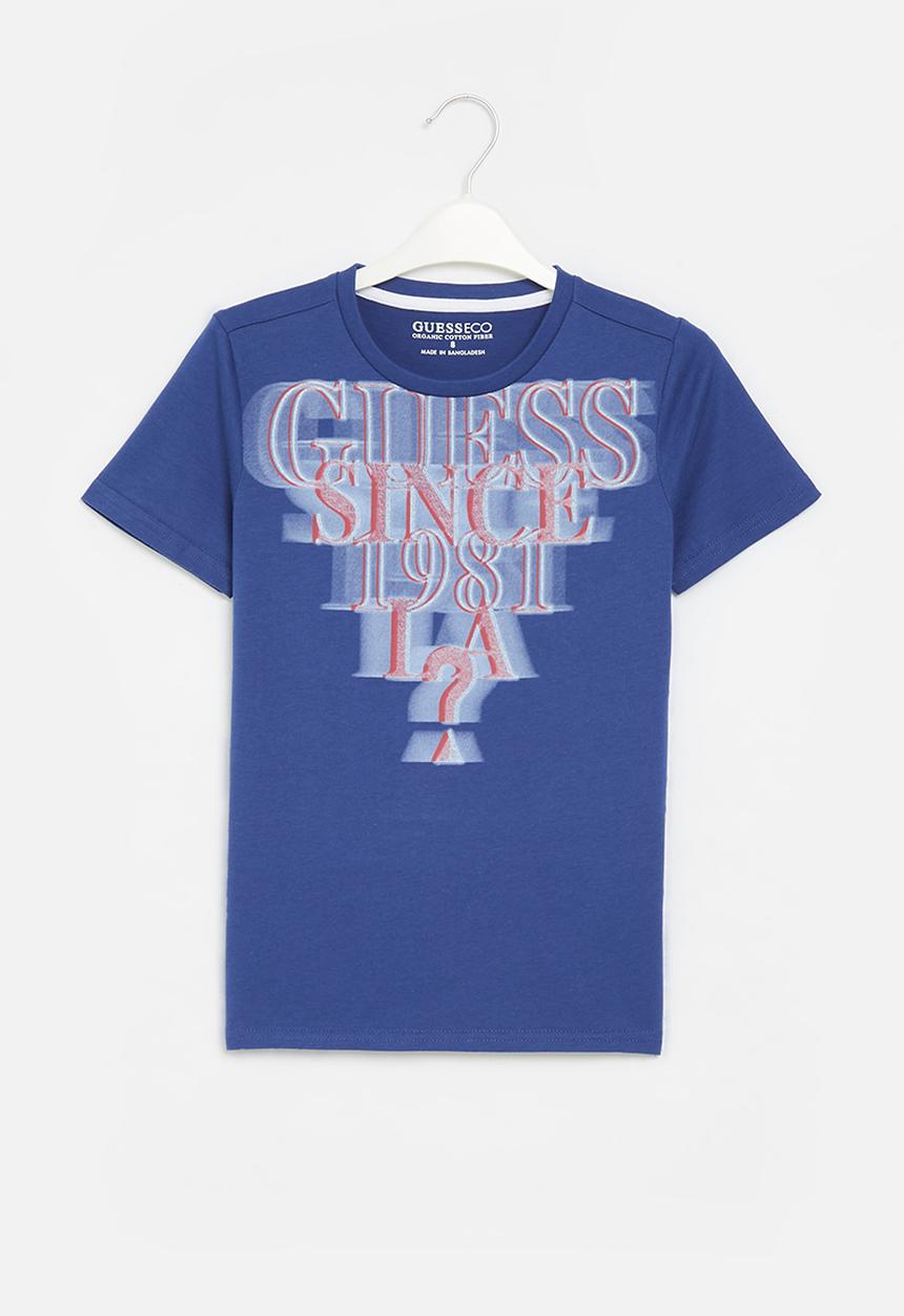 GUESS - Short sleeve T-shirt - blue maya