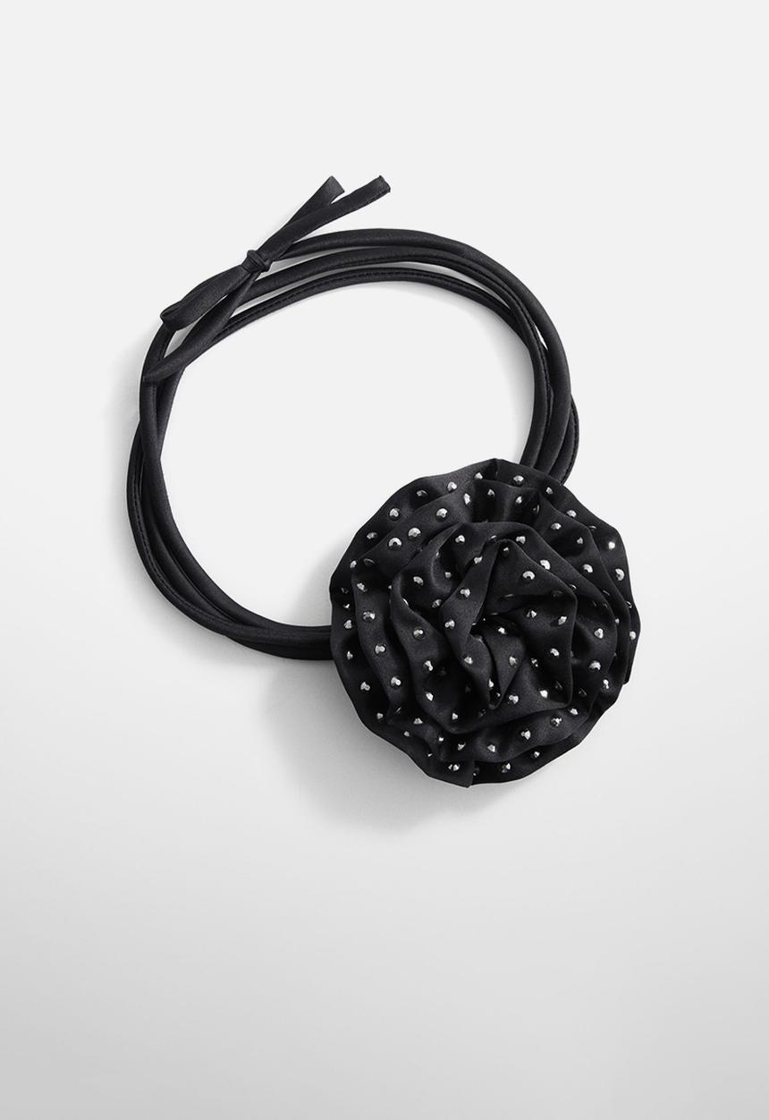 MANGO - Foulard circle - Black