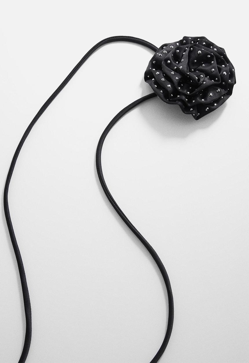 MANGO - Foulard circle - Black