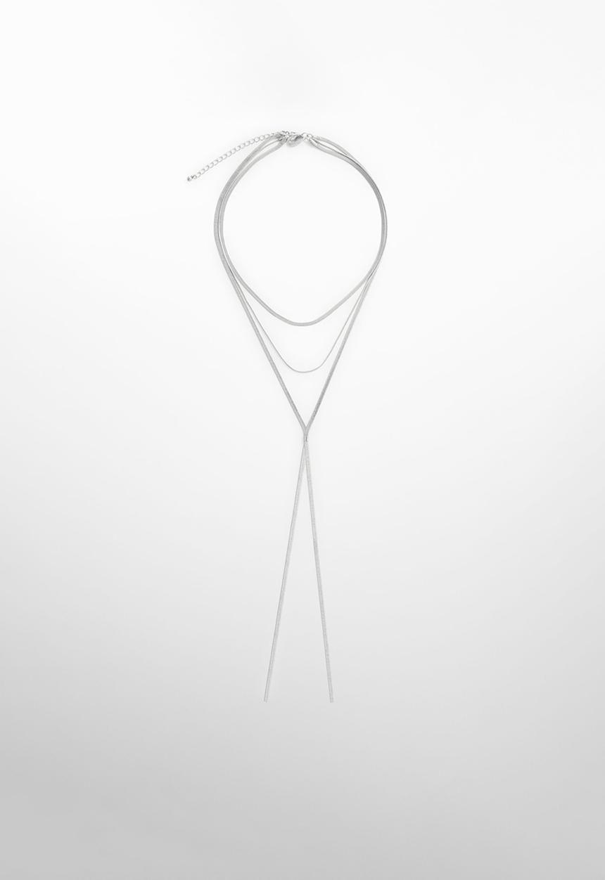 MANGO - Necklace tracy-- silver
