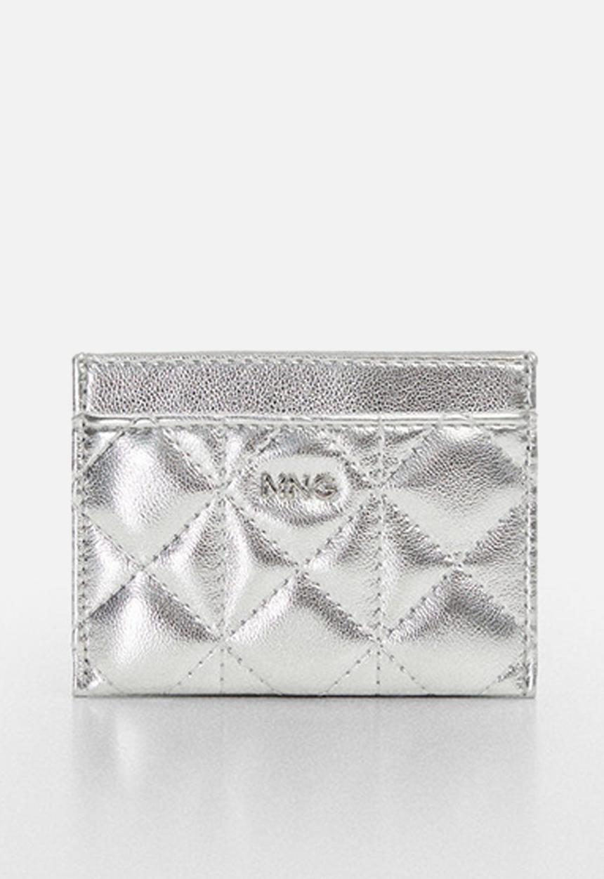 MANGO - Card holder Quark - Silver