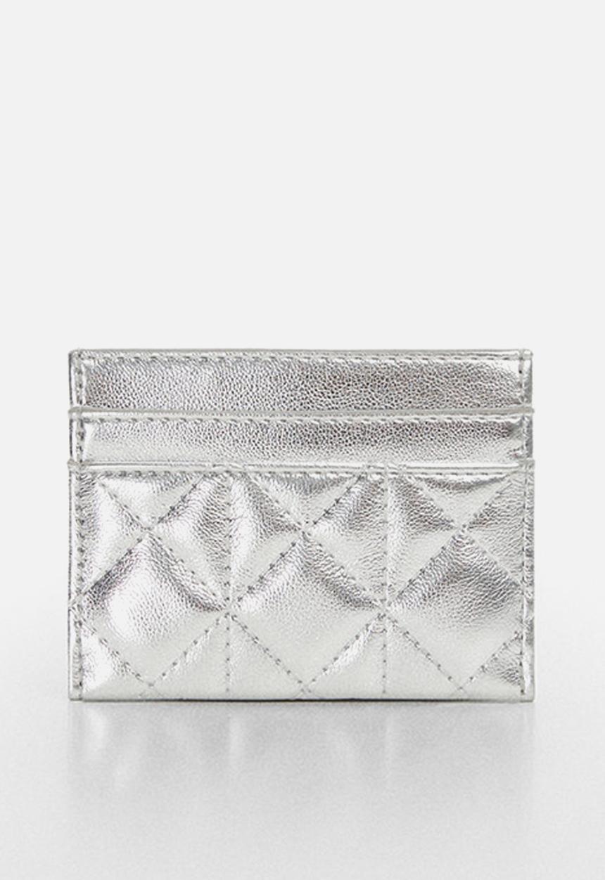 MANGO - Card holder Quark - Silver