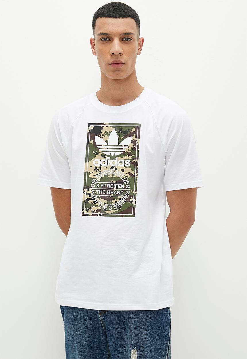 adidas Originals - Camo tongue 2 t-shirt - white