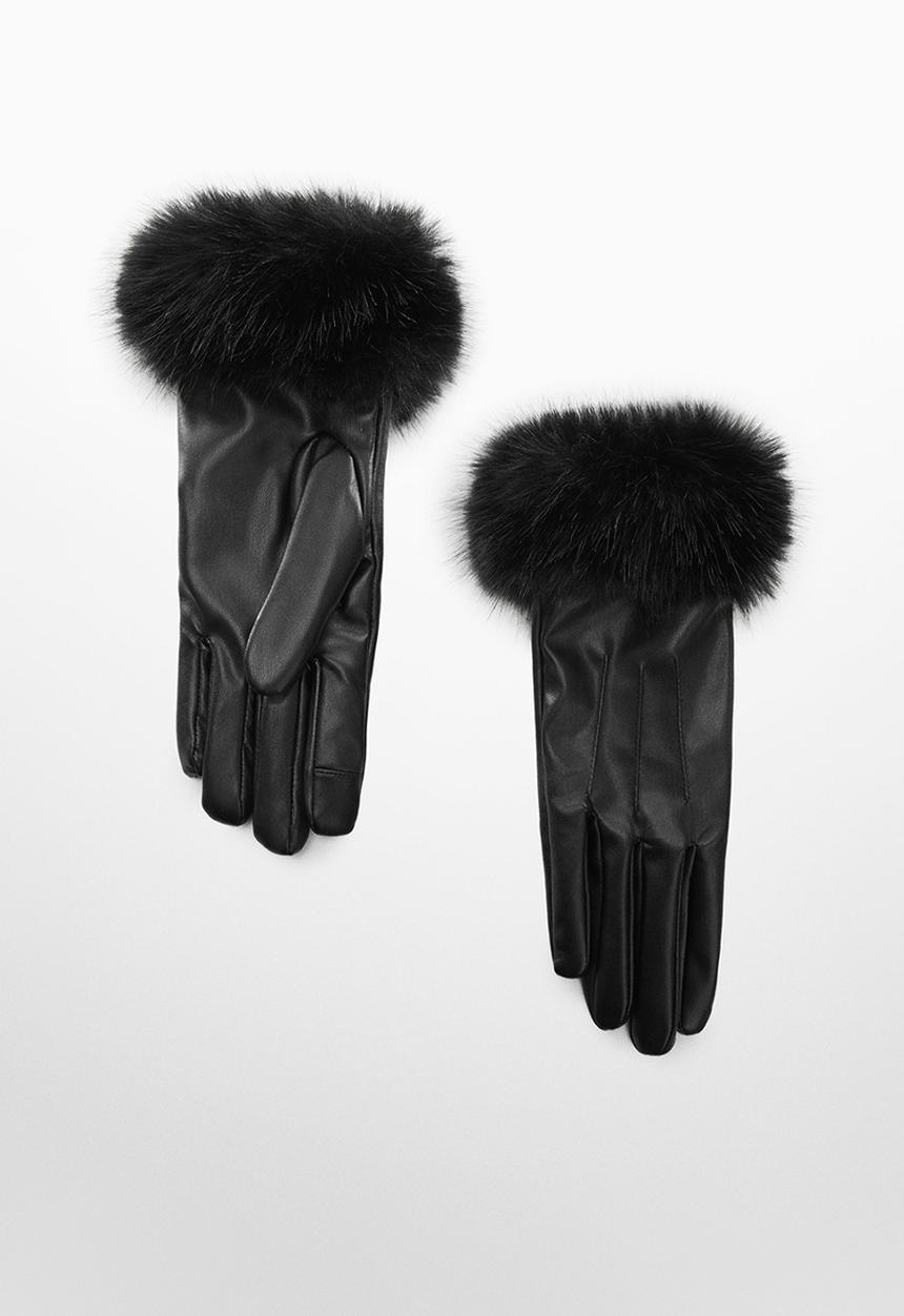 MANGO - Gloves Ottob-Black