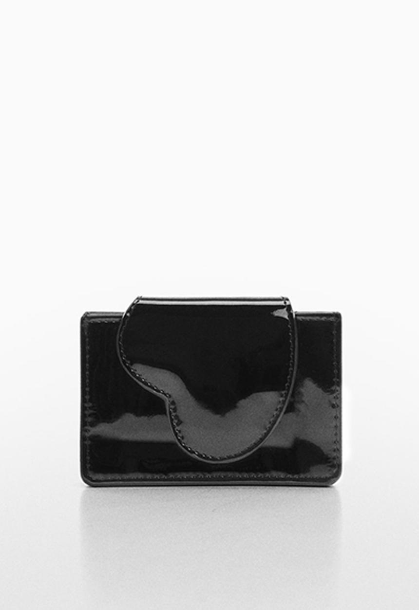 MANGO - Card Holder heart -Black
