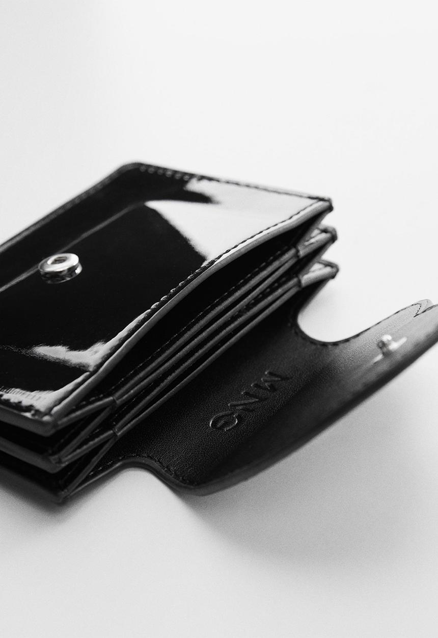 MANGO - Card Holder heart -Black