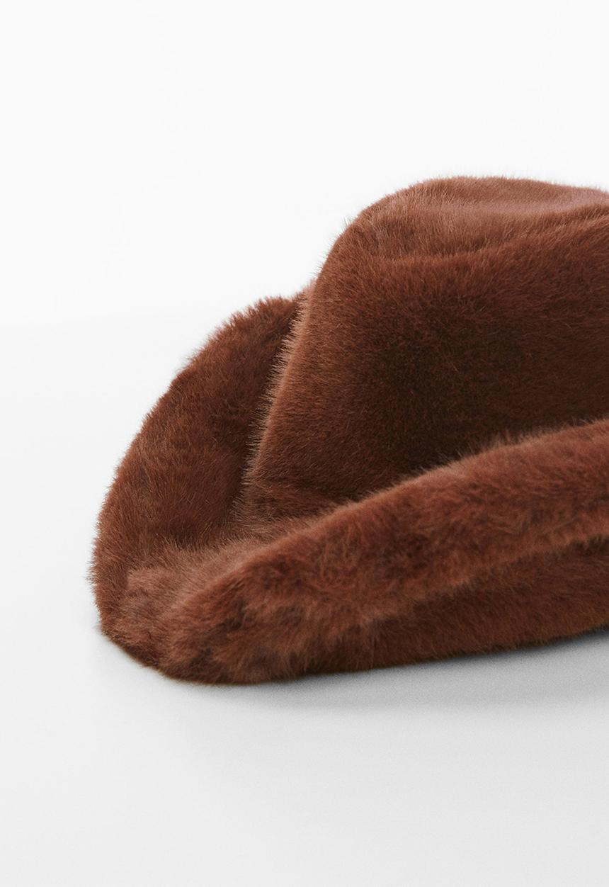 MANGO - Hat Cowfur -Brown