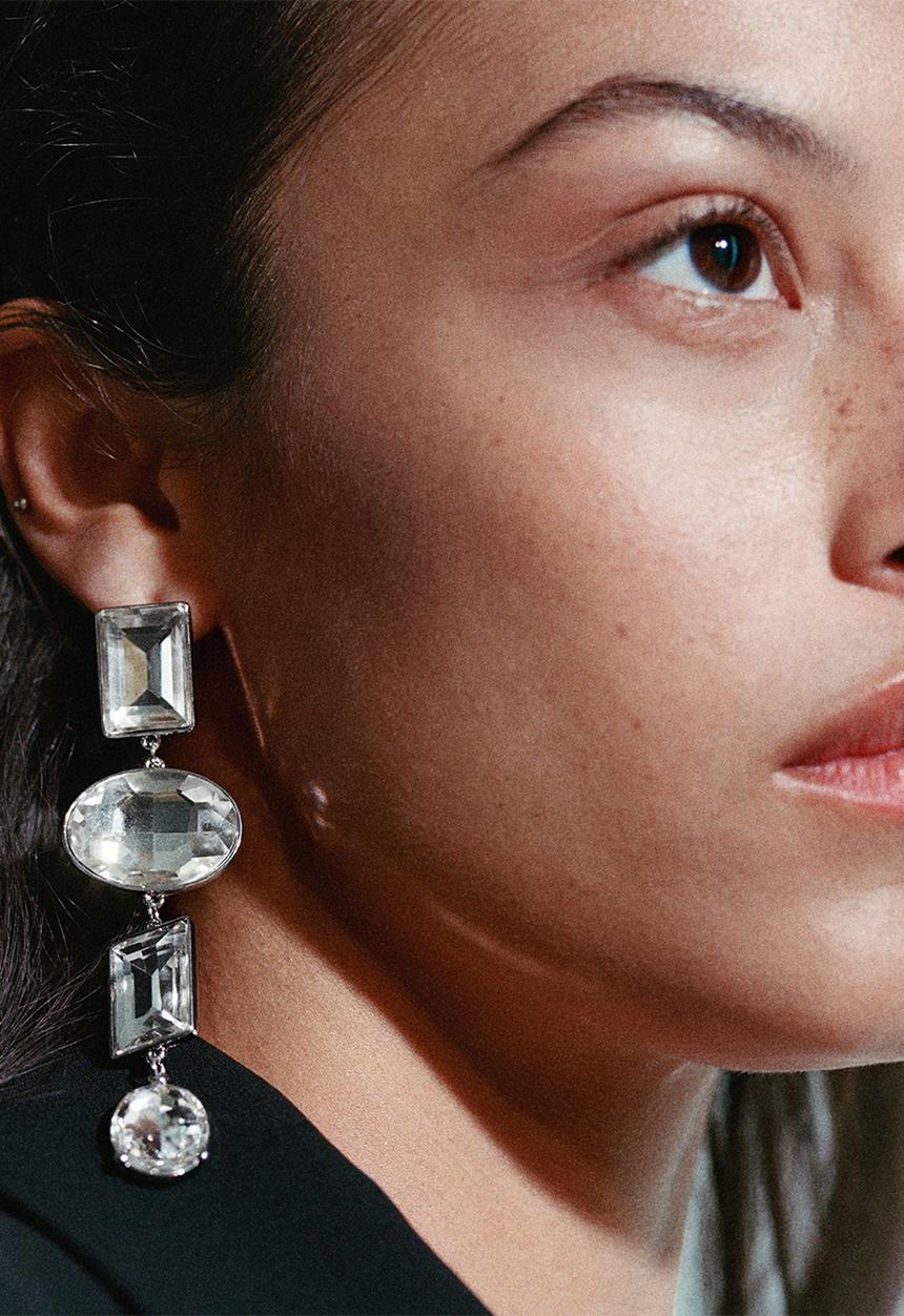 MANGO - Earrings Niza-Silver
