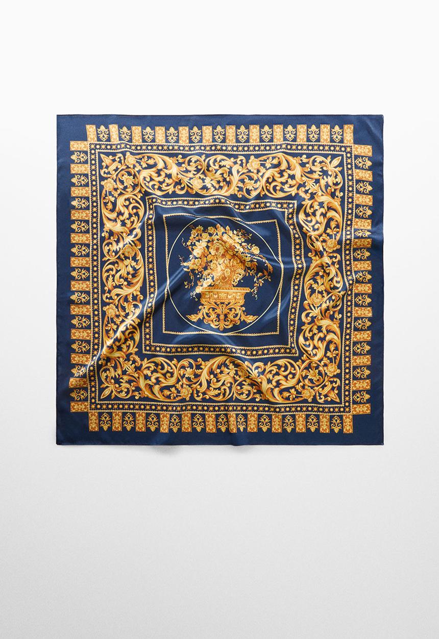 MANGO - Neck scarf Medea-Navy