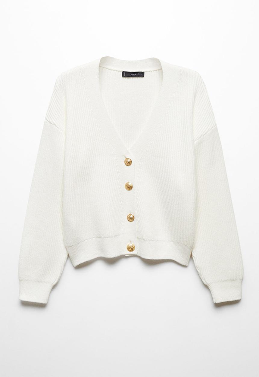 MANGO - Cardigan Elegante - Natural
