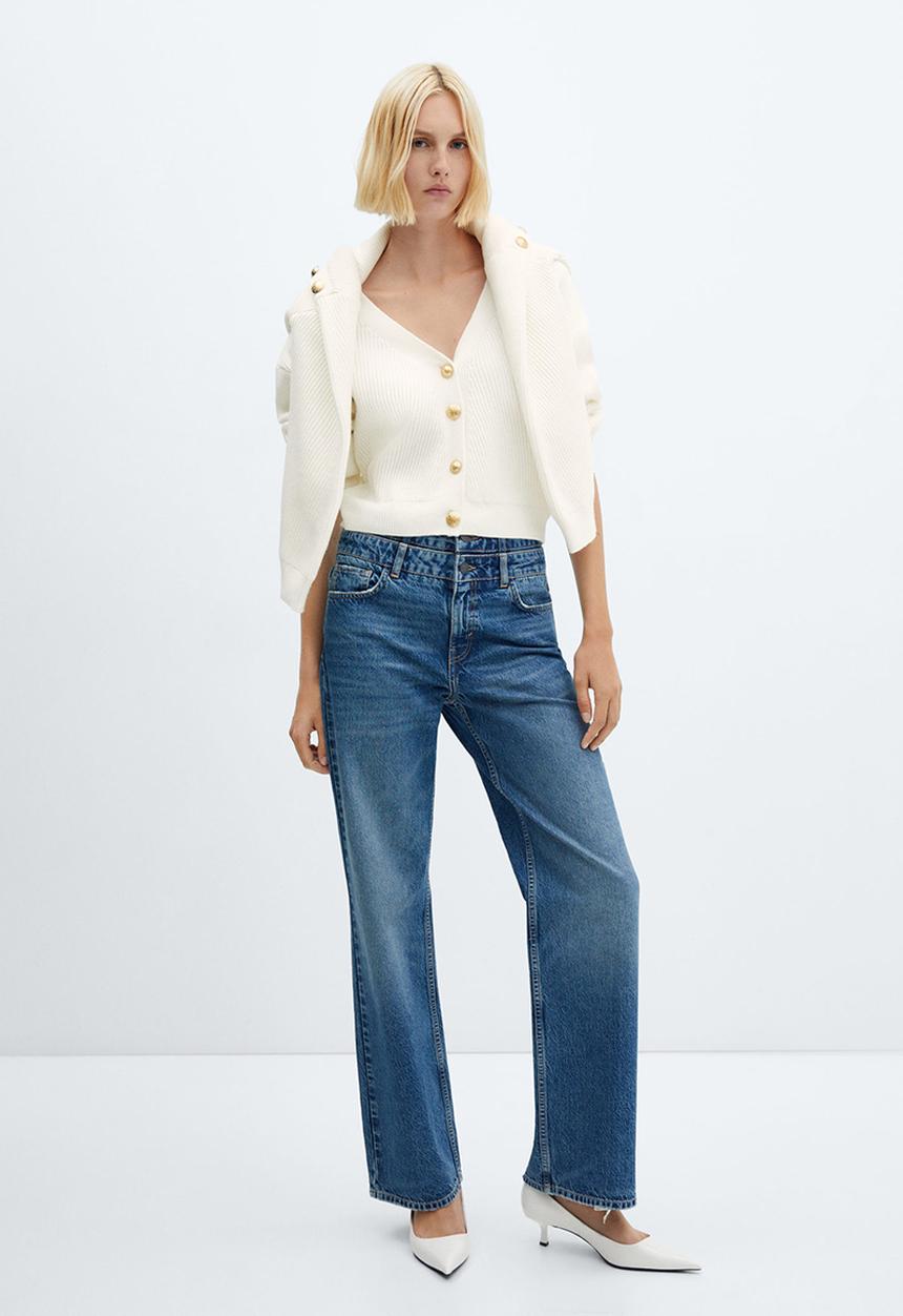 MANGO - Cardigan Elegante - Natural