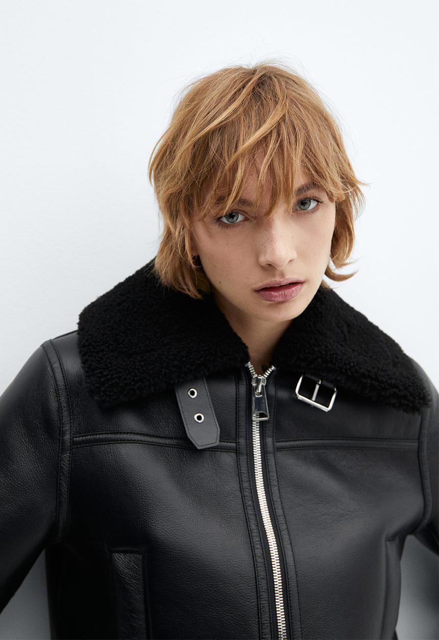 MANGO - Jacket bicho - black