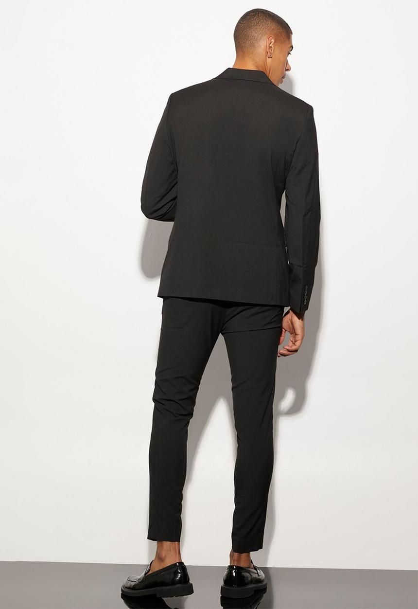 boohooMAN - Super skinny suit trousers - black