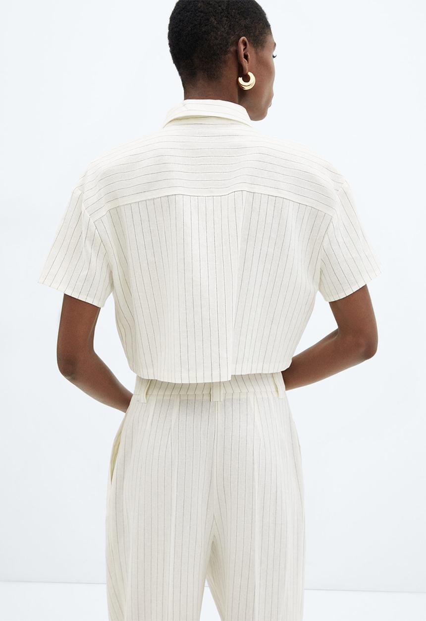 MANGO - Shirt rayo-h - white