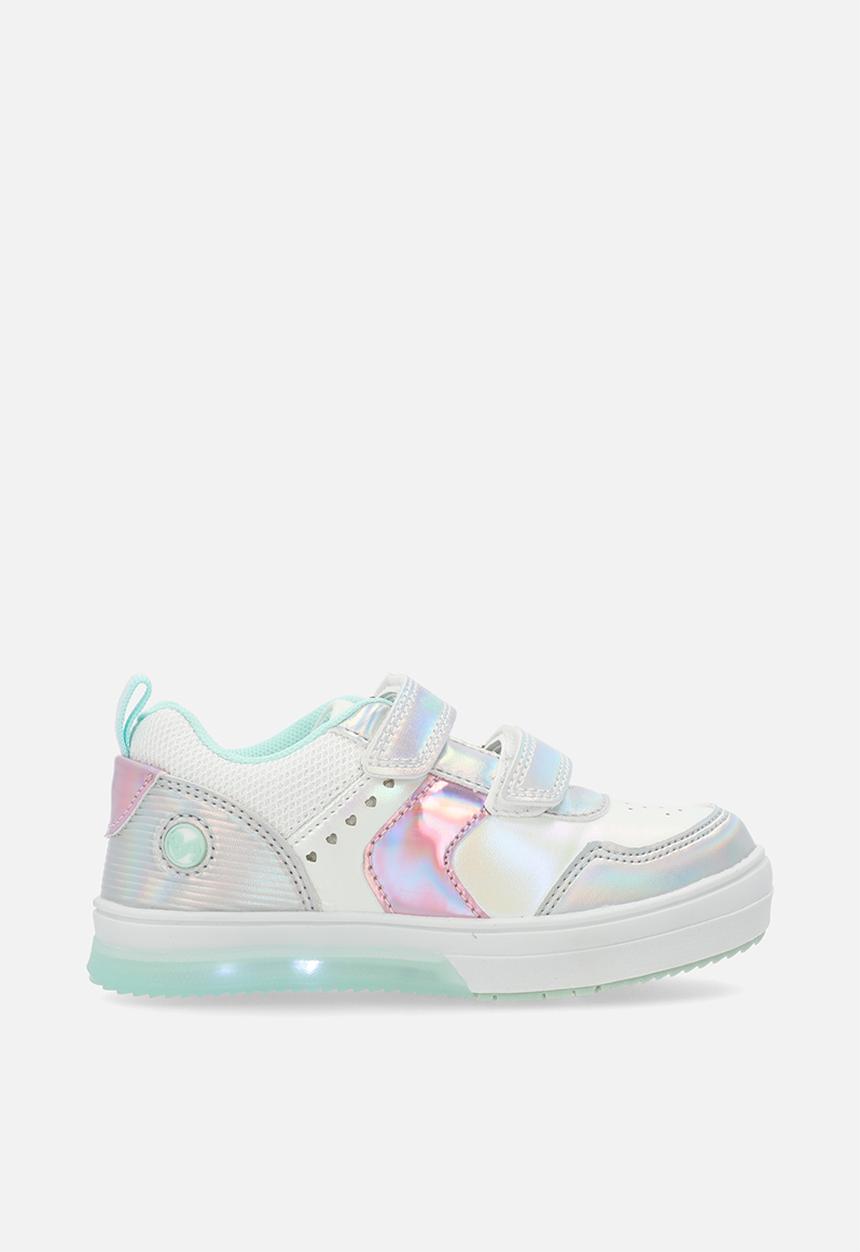 Bubblegummers - Neon girls light up sneakers - silver