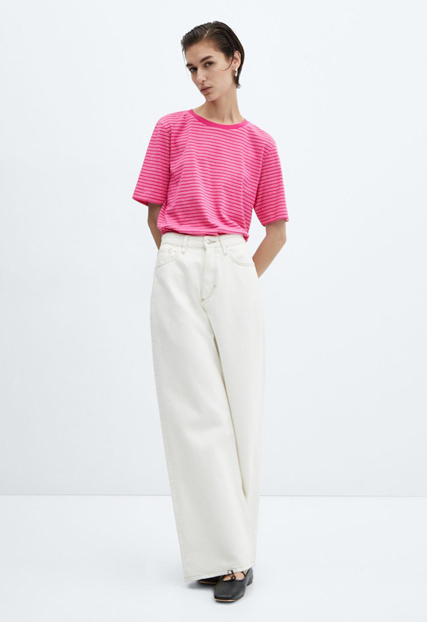 MANGO - T-Shirt Bella-H - Bright Pink