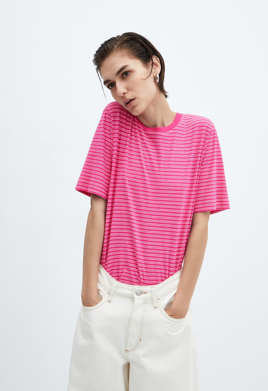 MANGO - T-Shirt Bella-H - Bright Pink