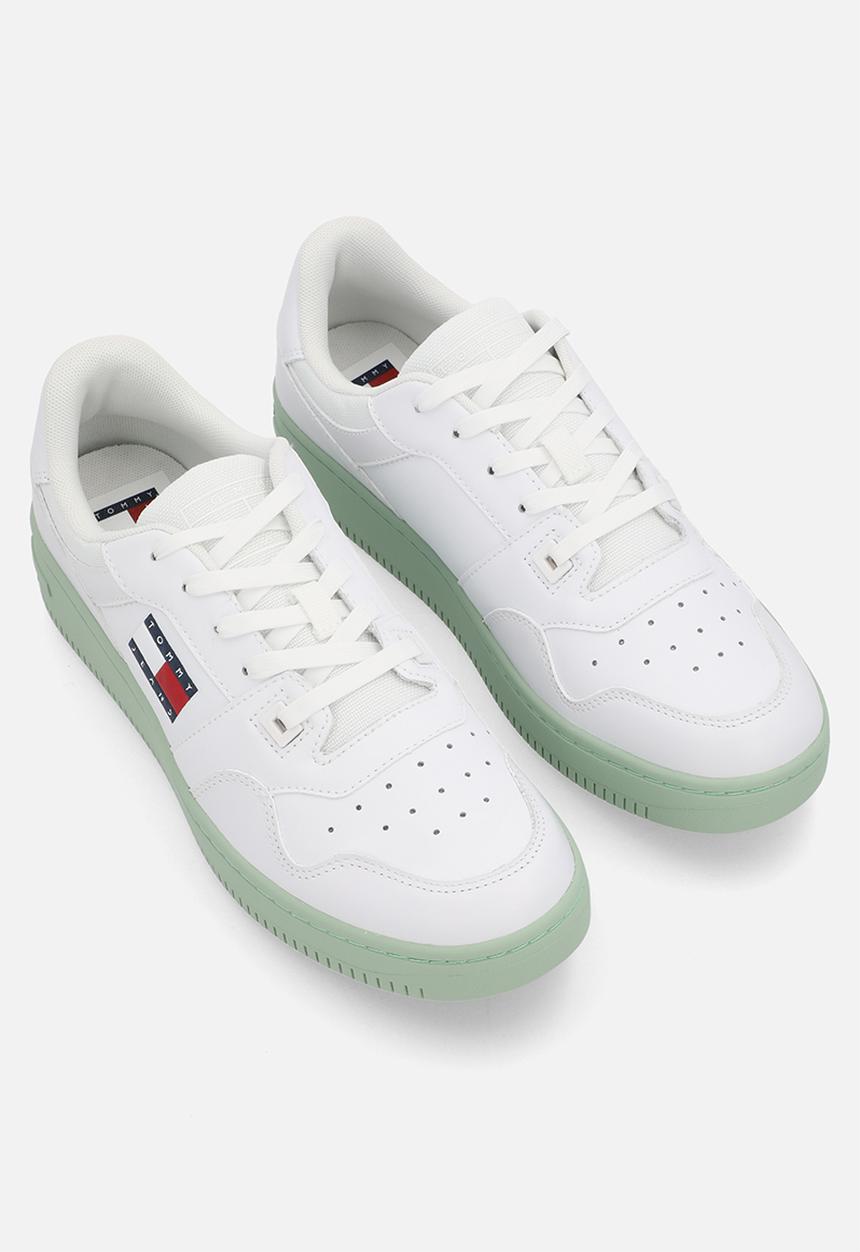 Tommy Hilfiger - TJW retro basket ess - white/jadestone green