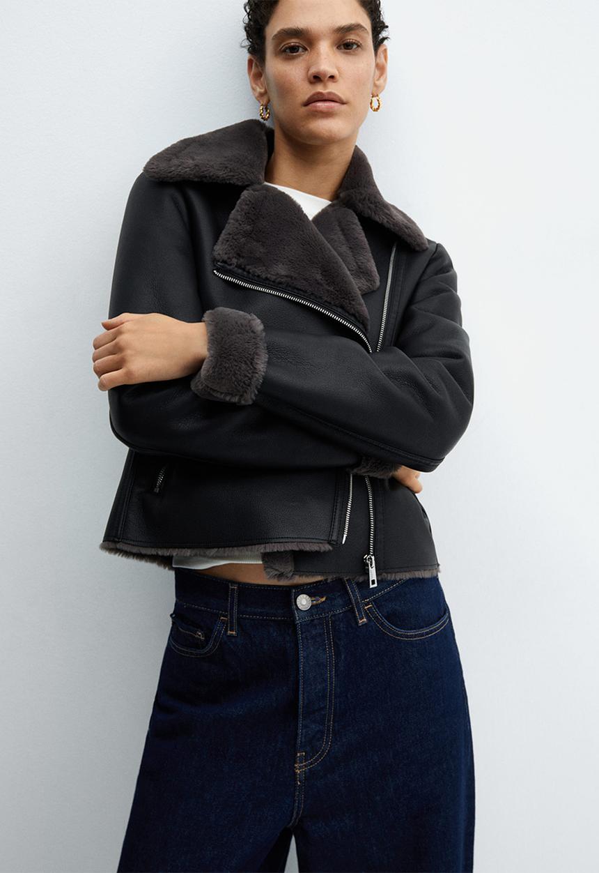 MANGO - Jacket cadi - black